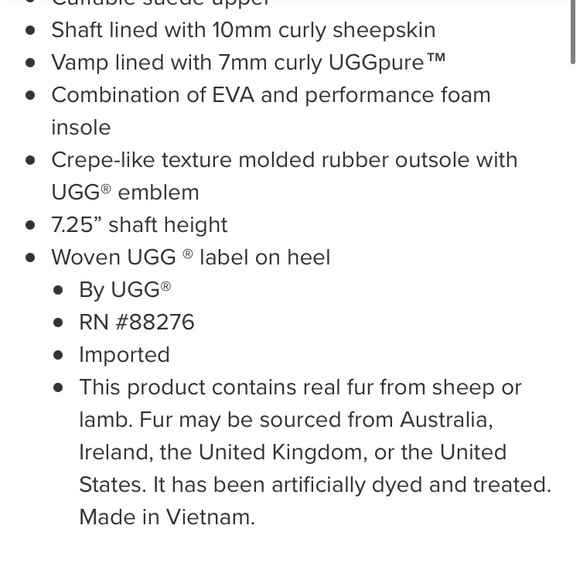 UGG Brown Ankle Boots with Cream Fur - Picture 9 of 9